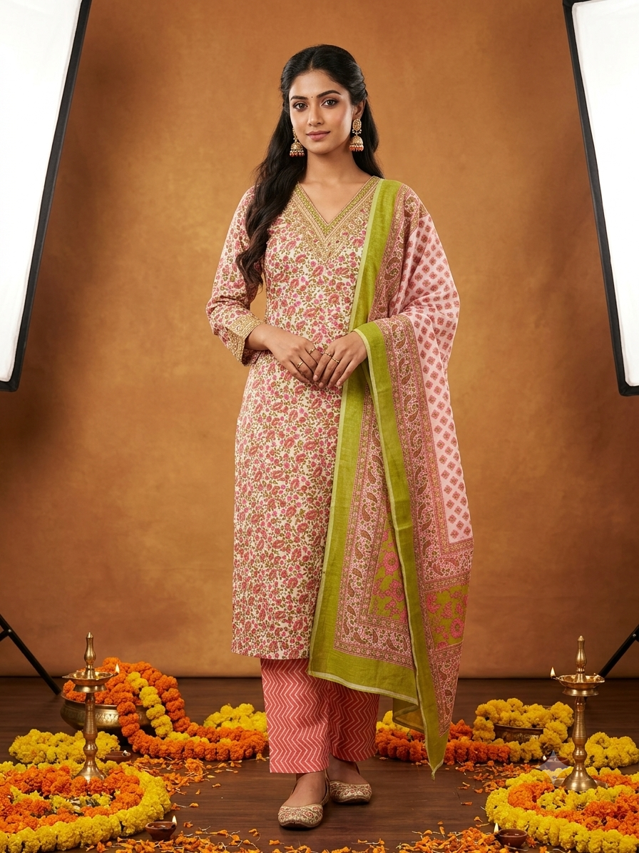 Pure Jaipur Cotton Suit Set - Image 4