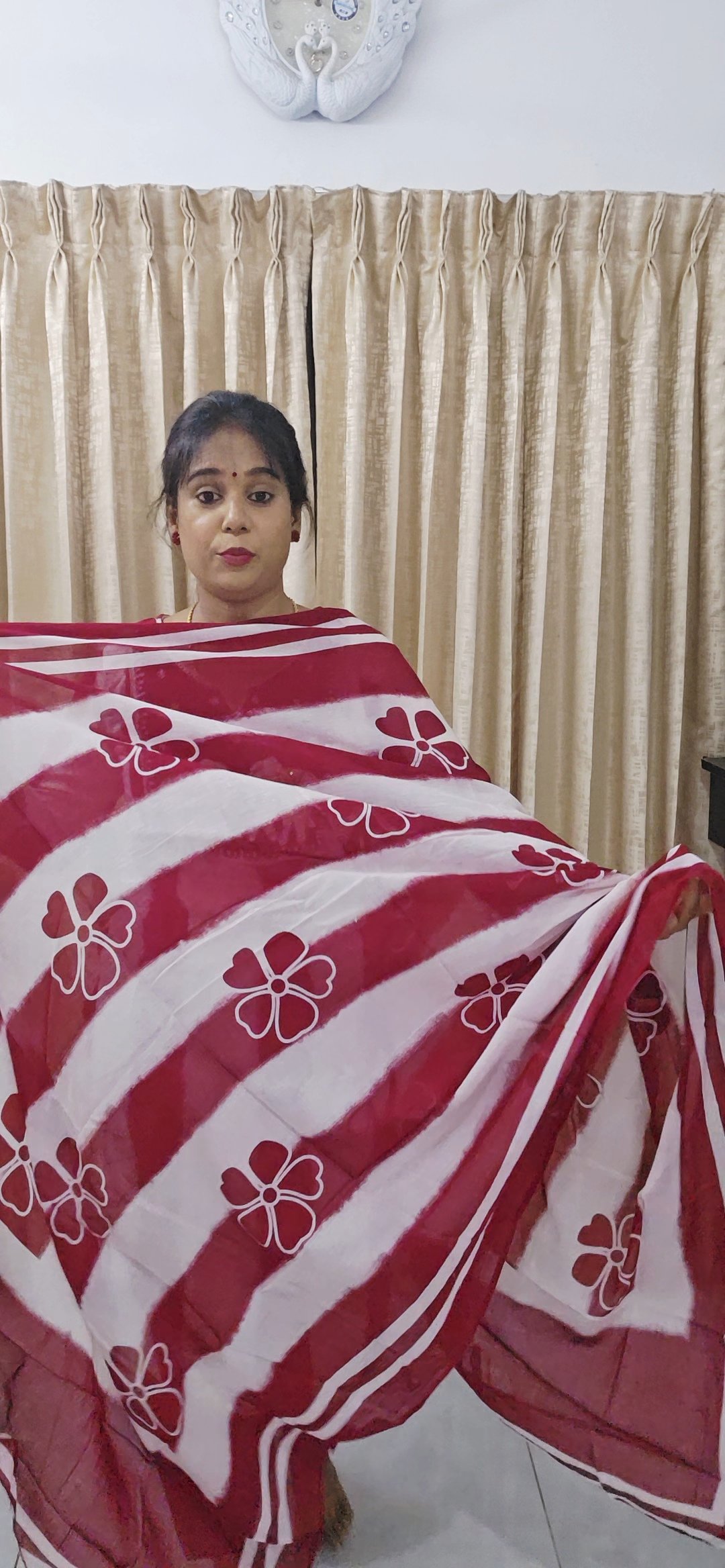 Striped Cotton Salwar Suit Set with Printed Dupatta - Image 3