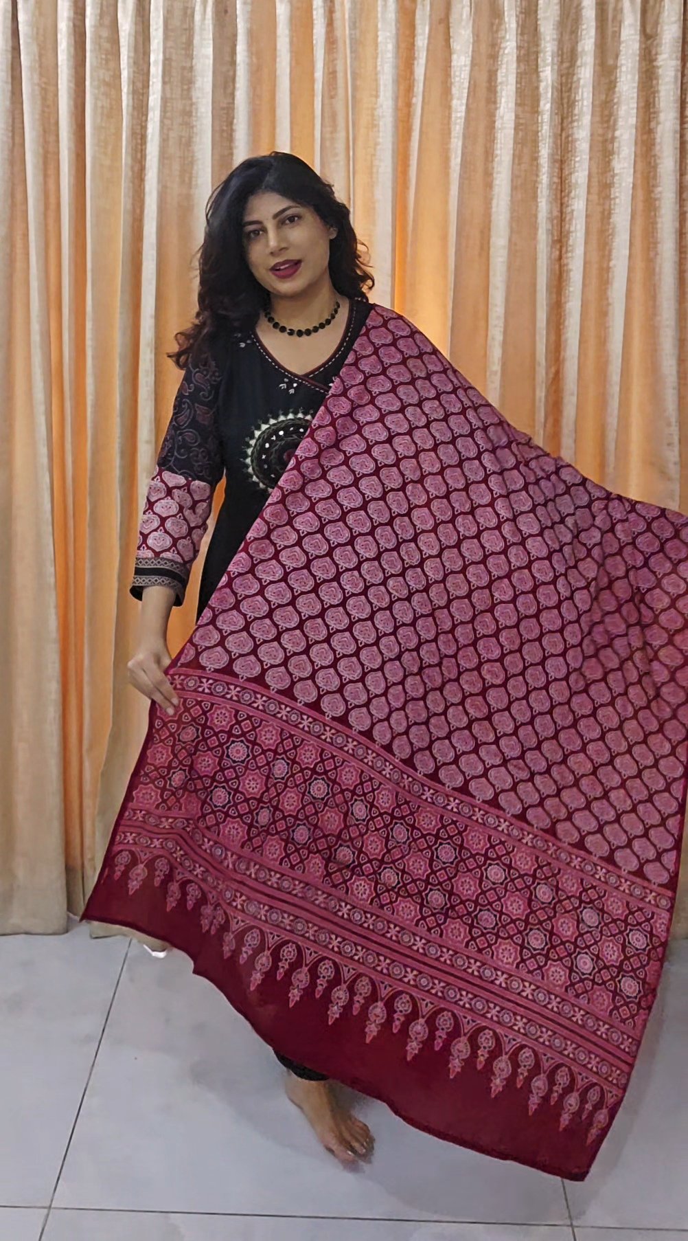 Pure Cotton Mirror Work Kurta Set - Image 4