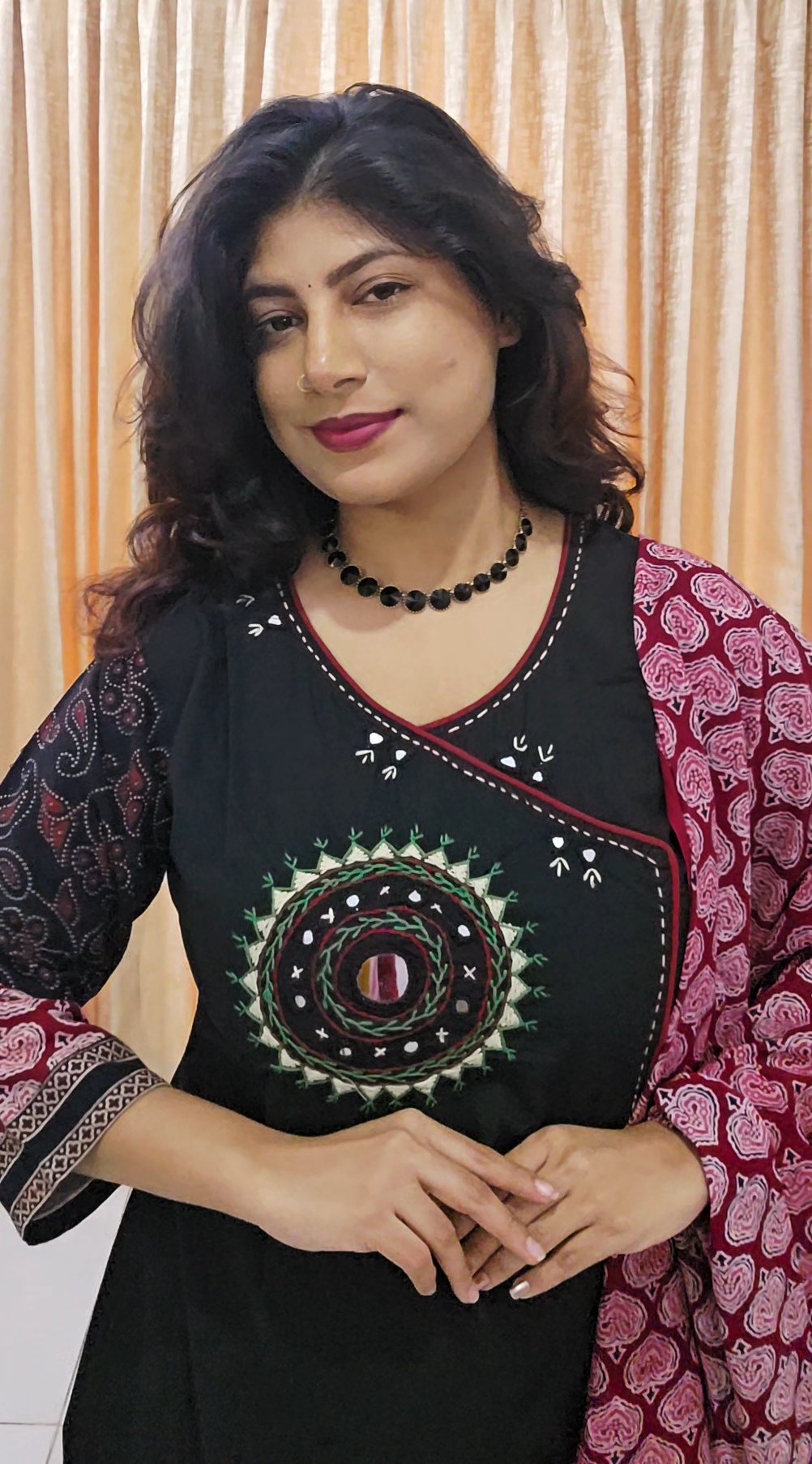 Pure Cotton Mirror Work Kurta Set - Image 6