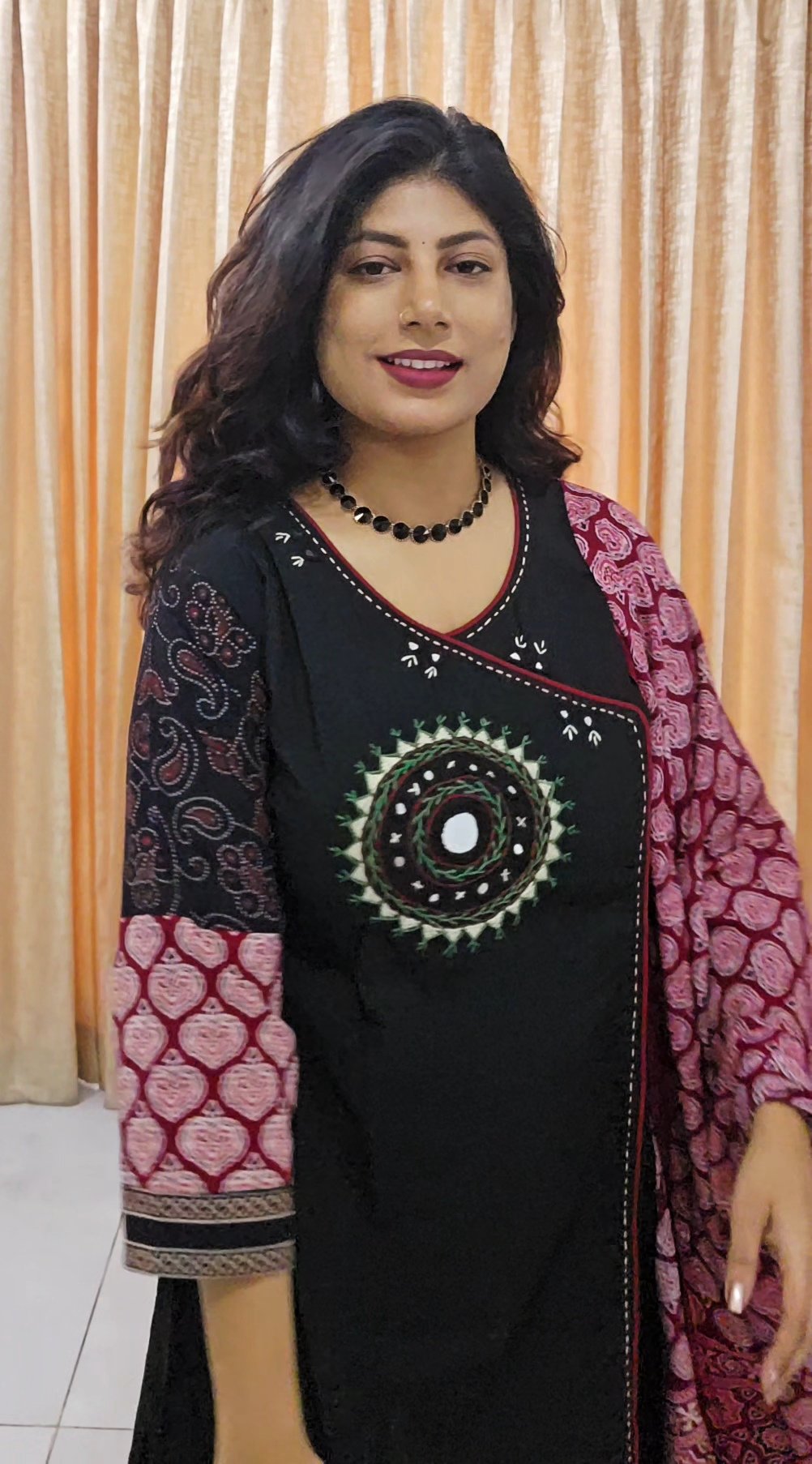 Pure Cotton Mirror Work Kurta Set - Image 8