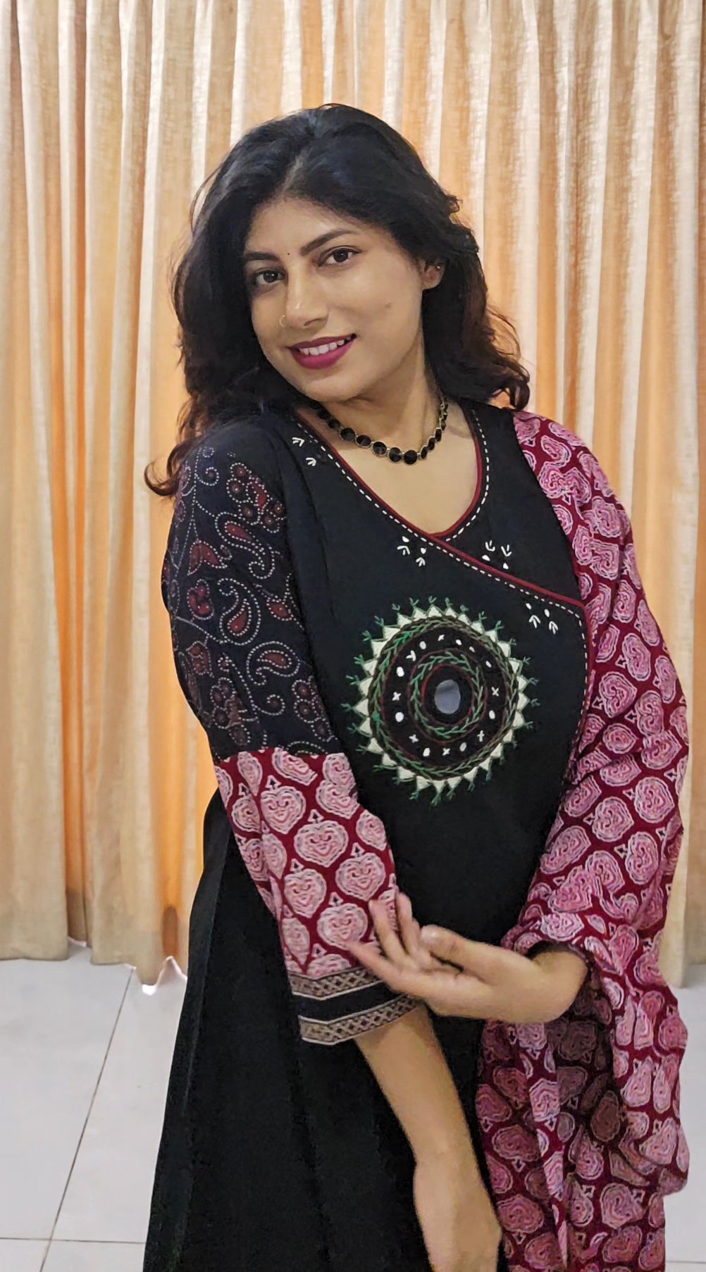 Pure Cotton Mirror Work Kurta Set - Image 7