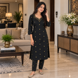 Premium Raw Silk Embroidered Co-ord Set
