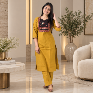 Pure Jaipur Cotton co ord Set with embroidery