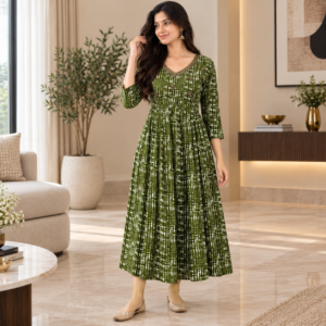 Elegant Semi-Silk Handworked Kurta