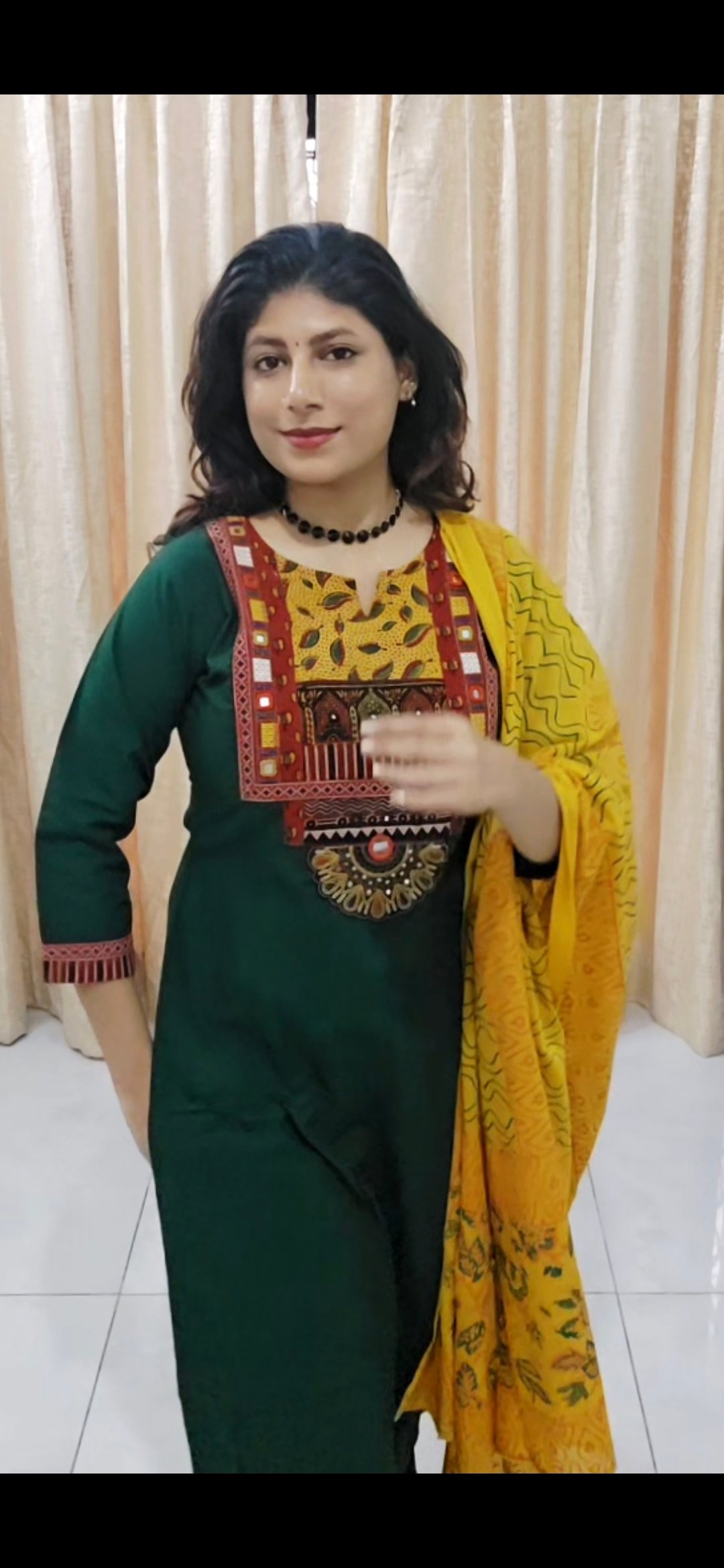 Pure Cotton Salwar Suit Set with Printed Dupatta - Image 4