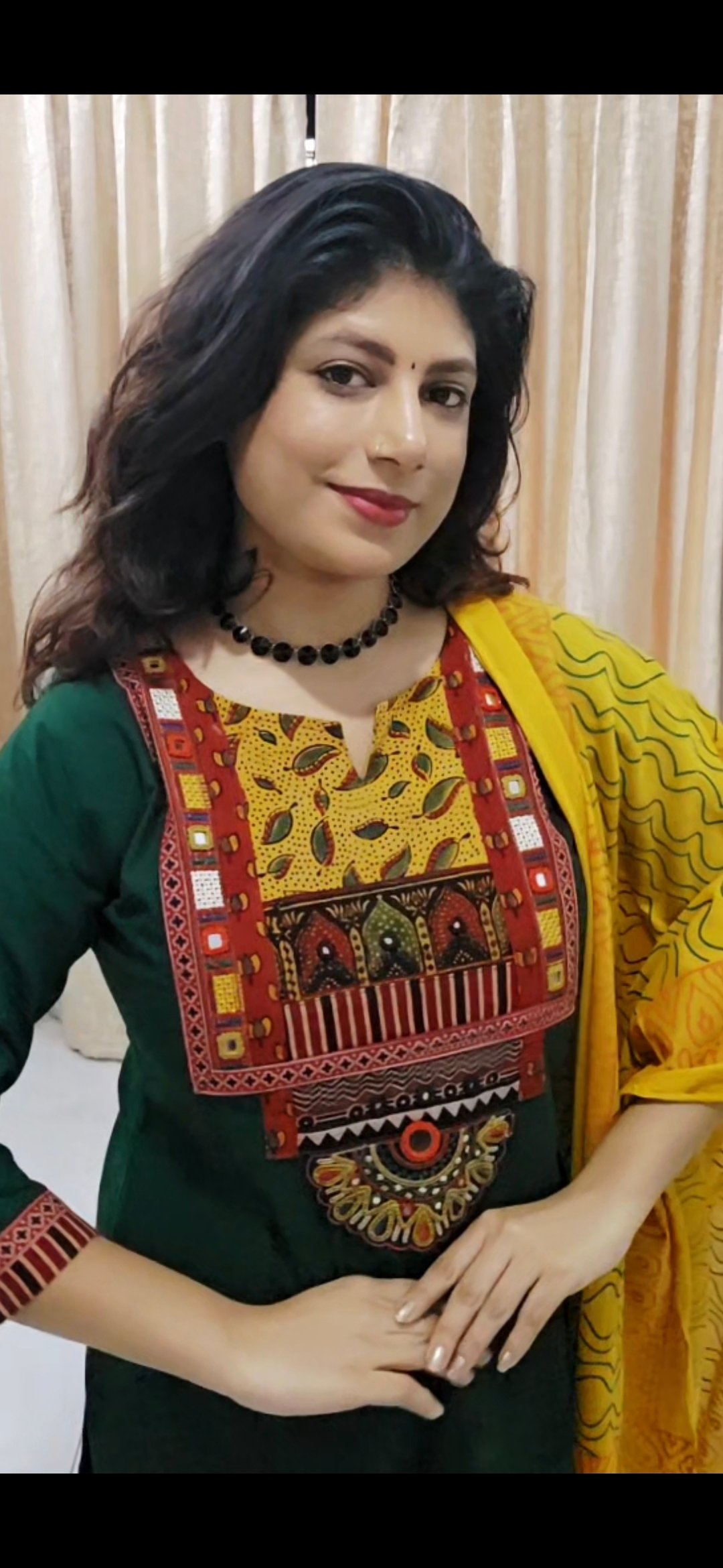 Pure Cotton Salwar Suit Set with Printed Dupatta - Image 2