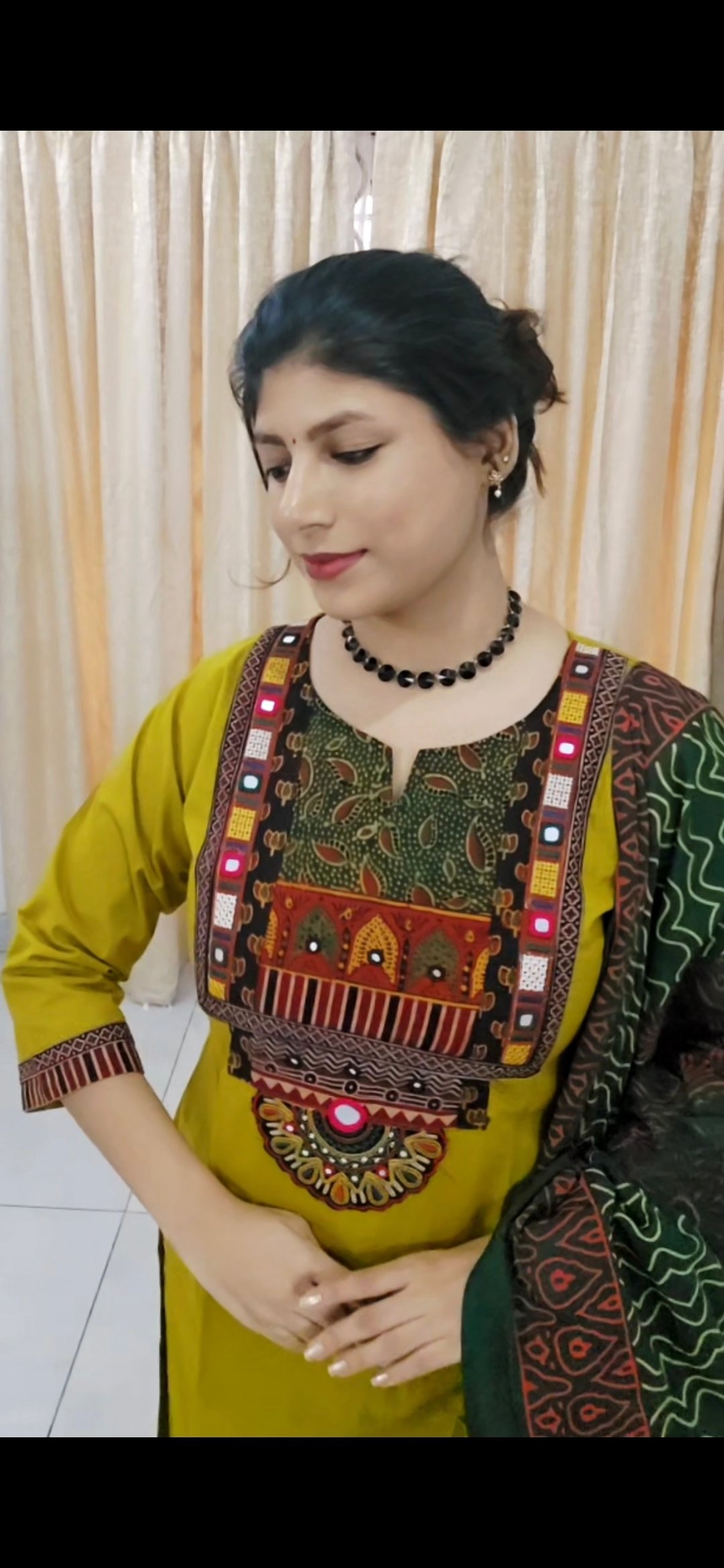 Soft Cotton Embroidered Suit Set with Printed Dupatta - Image 8