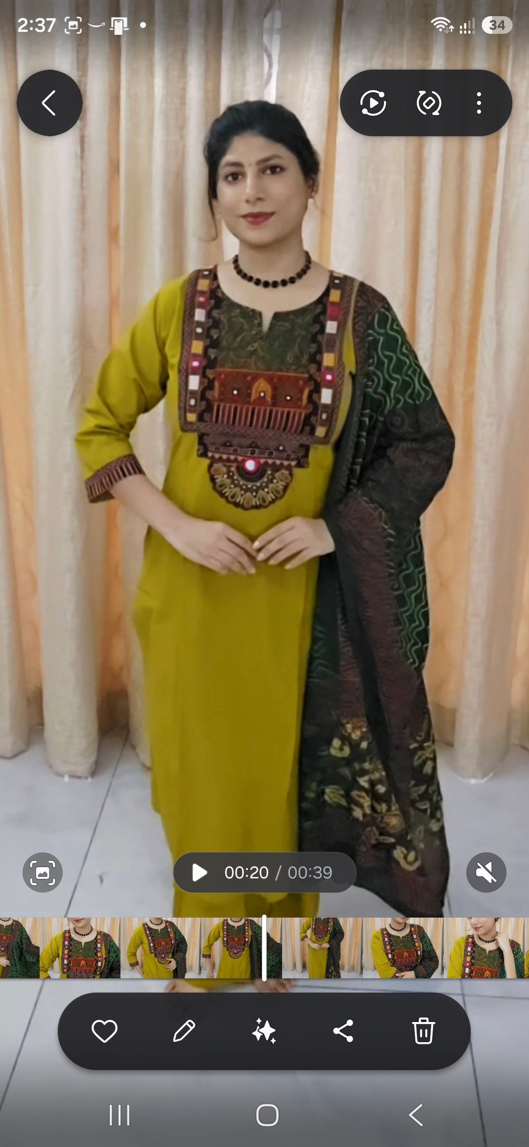 Soft Cotton Embroidered Suit Set with Printed Dupatta - Image 3
