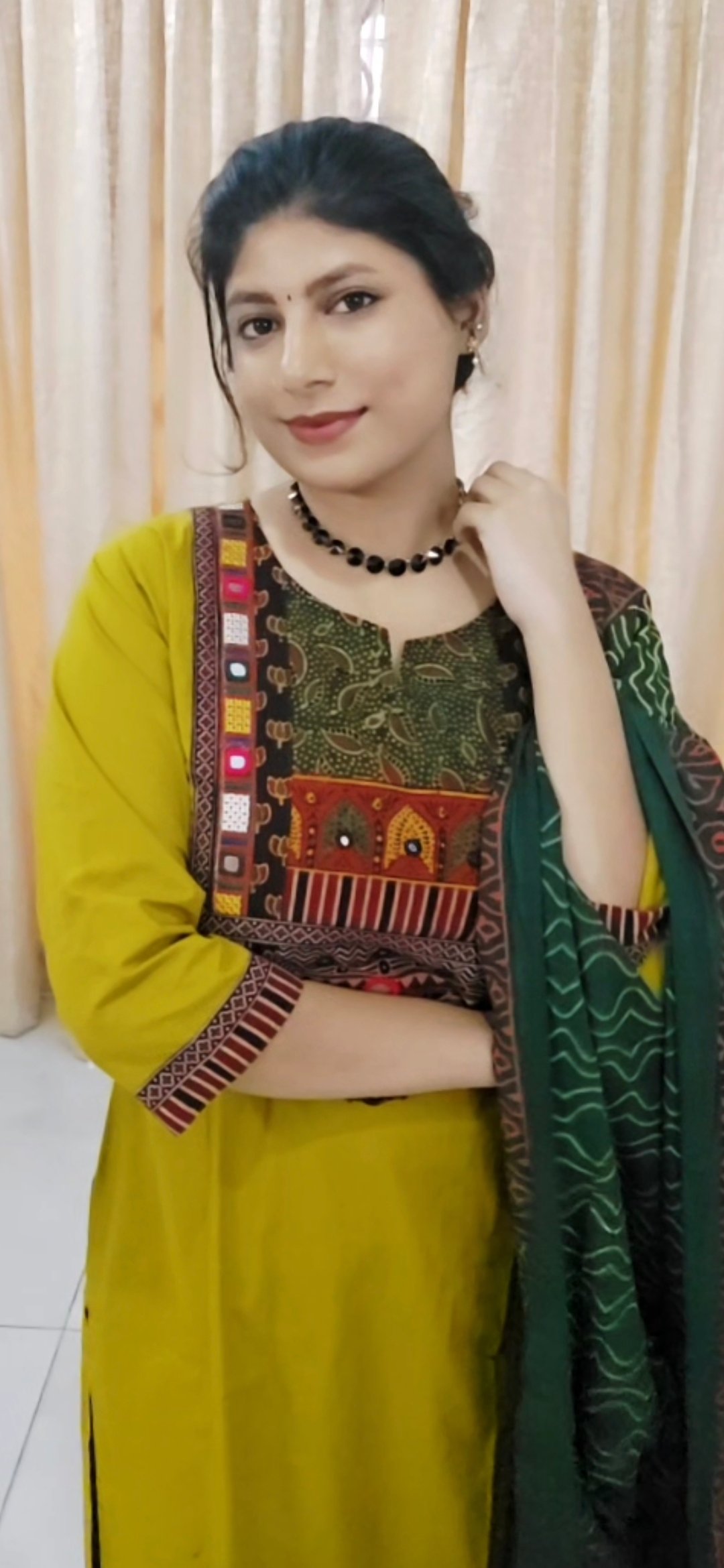 Soft Cotton Embroidered Suit Set with Printed Dupatta - Image 5