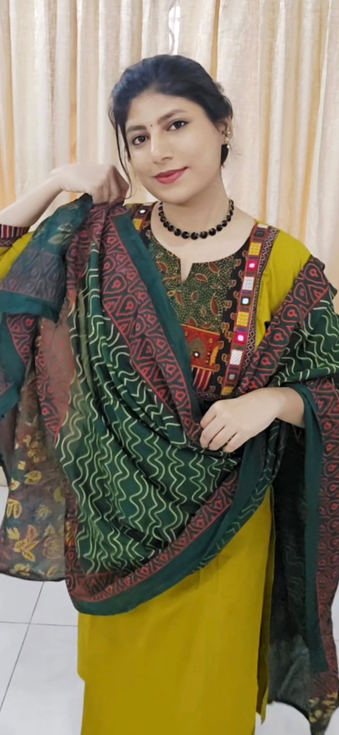 Soft Cotton Embroidered Suit Set with Printed Dupatta - Image 6