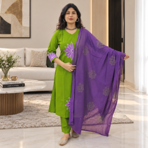 Pure Cotton Floral Salwar Suit Set