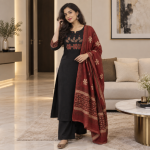 Pure Cotton Patch Work Suit Set
