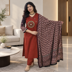 Pure Cotton Angrakha Suit Set